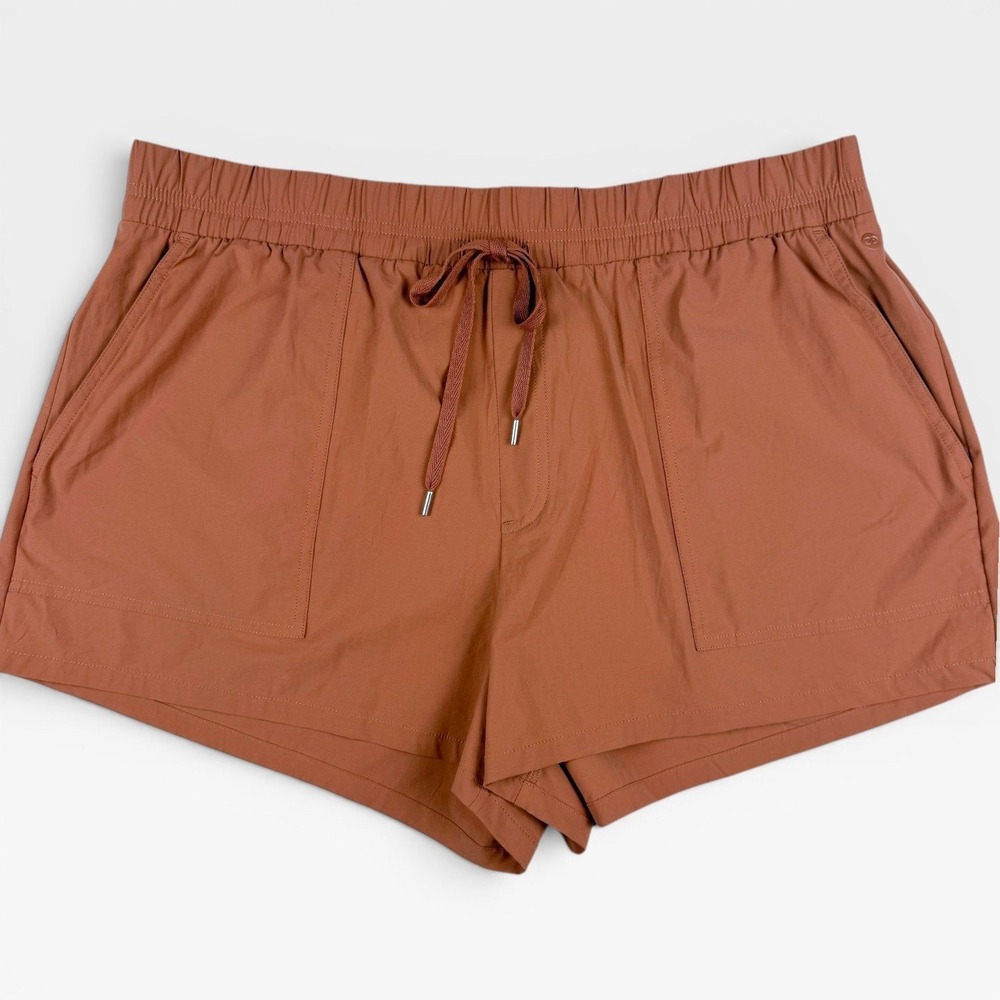 CALIA Nyluxe 3" Shorts Womens XXL Copper Activewear Outdoors Travel A-Line